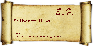 Silberer Huba névjegykártya